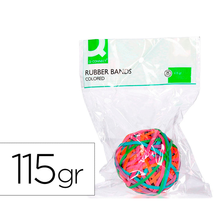 Q-CONNECT - Gomillas Elásticas Colores Q-Connect Bola de 115 GR