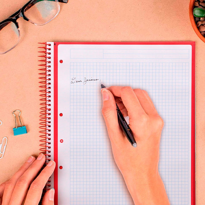 Antartik - Cuaderno Espiral A4 Micro Tapa Dura 80h 90gr Raya 5mm 1 Banda 4 Tal. Celeste