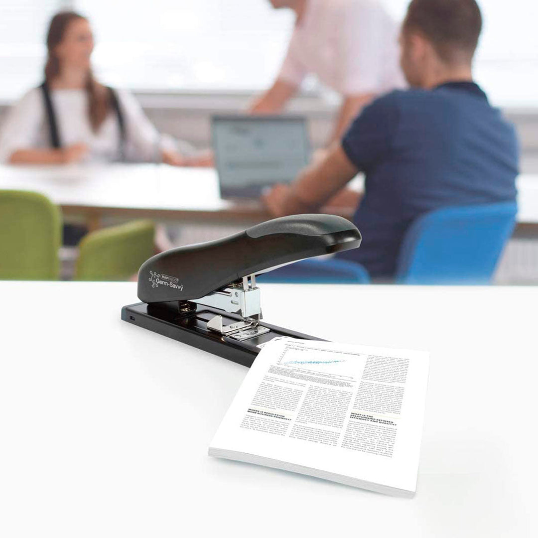 RAPESCO - Grapadora Rapesco Eco HD-100 Capacidad 100 Hojas Grapas 24/6-8 y 923/6-13 Color negro