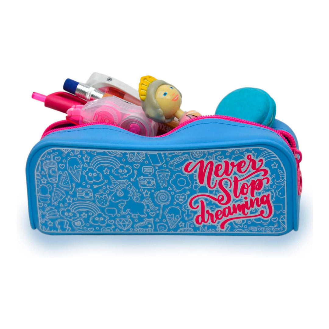 Office Box - Estuche Escolar de Silicona con Tacto Suave. Edición Love