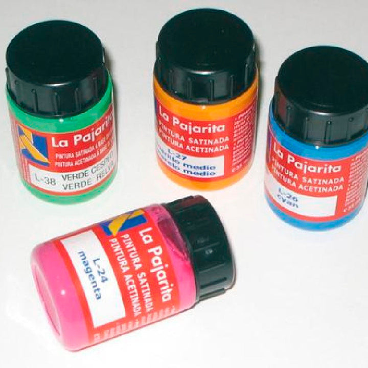 LA PAJARITA - Pintura Satinada a Base de Látex, Capacidad 35 ml, Color Magenta