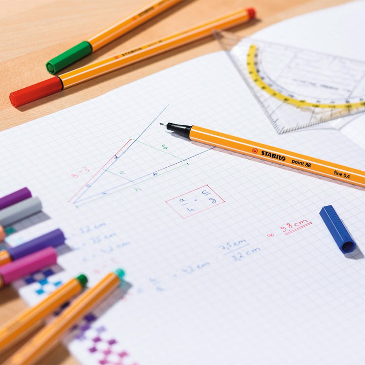 STABILO 88/6 - Estuche con 6 Rotuladores de Punta Fina Point 88, Colores Surtidos