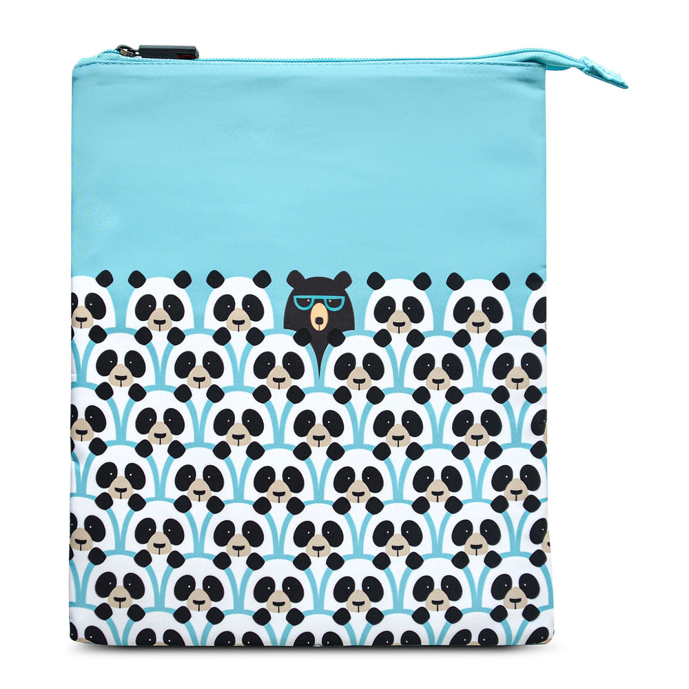 IRIS Snack Bag Friends - Bolsa Porta Meriendas Infantil Flexible y Plegable. Panda