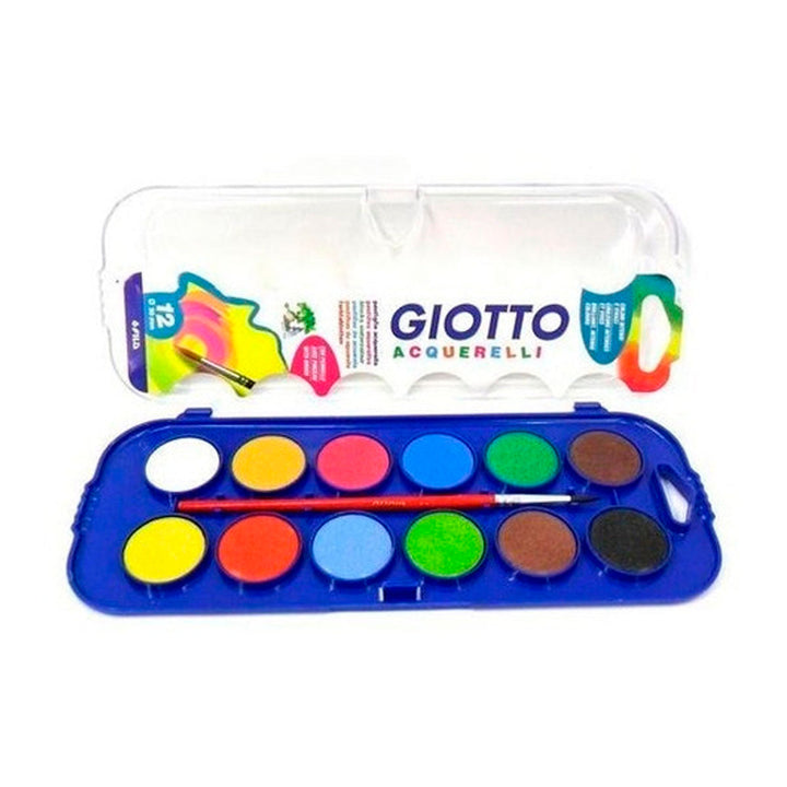 GIOTTO - Estuche de Acuarelas, 12 Colores Brillantes e Intensos 