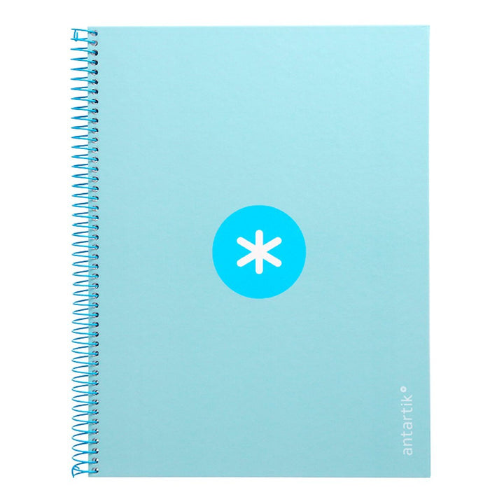 Antartik - Cuaderno Espiral A4 Micro Tapa Dura 80h 90gr Raya 5mm 1 Banda 4 Tal. Celeste