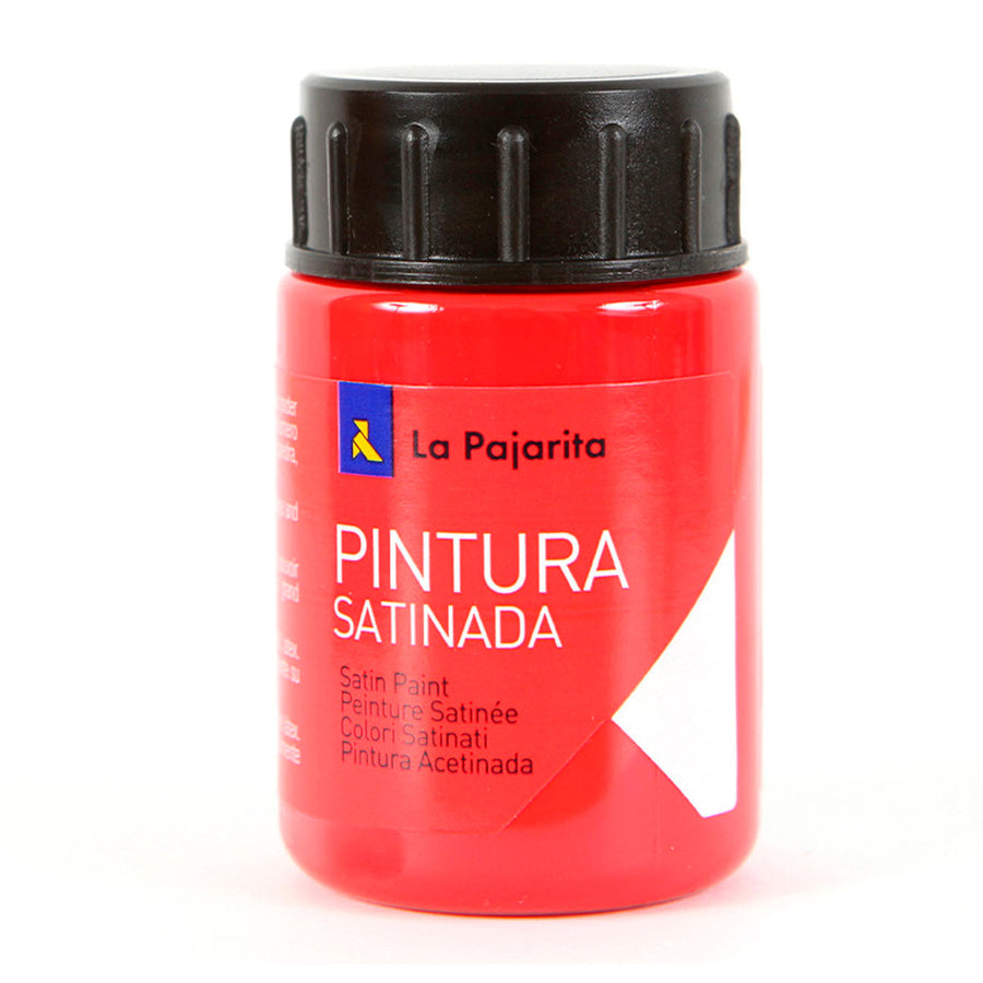 LA PAJARITA - Pintura Satinada a Base de Látex, Capacidad 35 ml, Color Bermellón