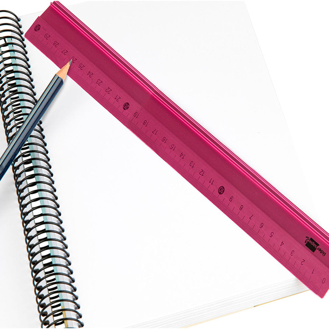 LIDERPAPEL RG19 - Regla 30 cm de Aluminio Colores Surtidos
