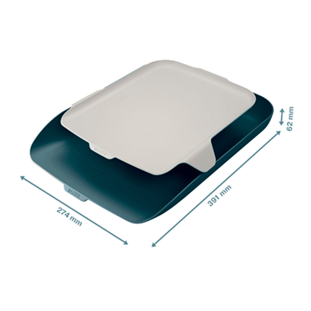 LEITZ Cosy - Bandeja Doble Para Cartas y Organizador de Sobremesa, Gris 