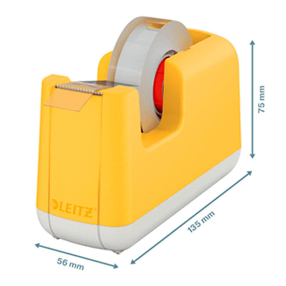 LEITZ - Portarrollos Sobremesa Cosy Para Cintas 33 m. Color Amarillo
