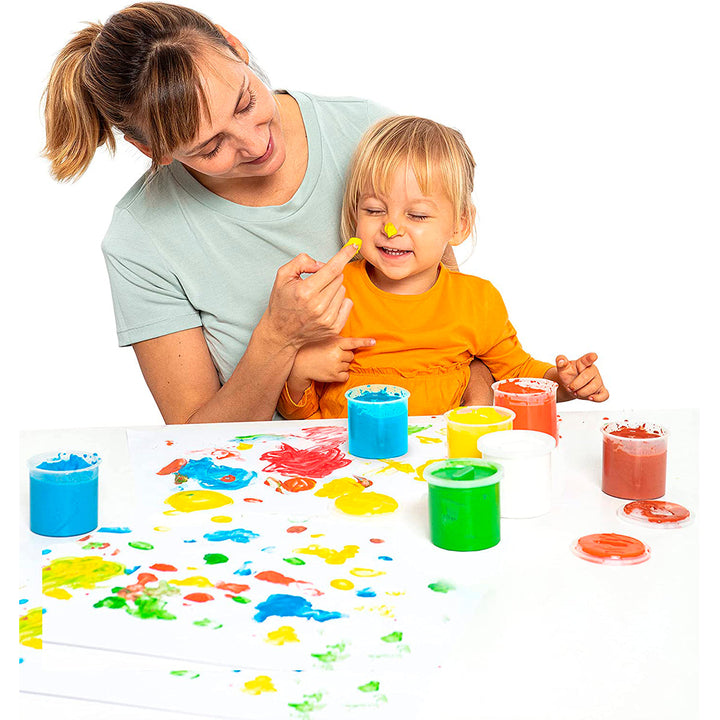 JOVI - Lote de 6 Botes de Pintura para Dedos en Colores Surtidos