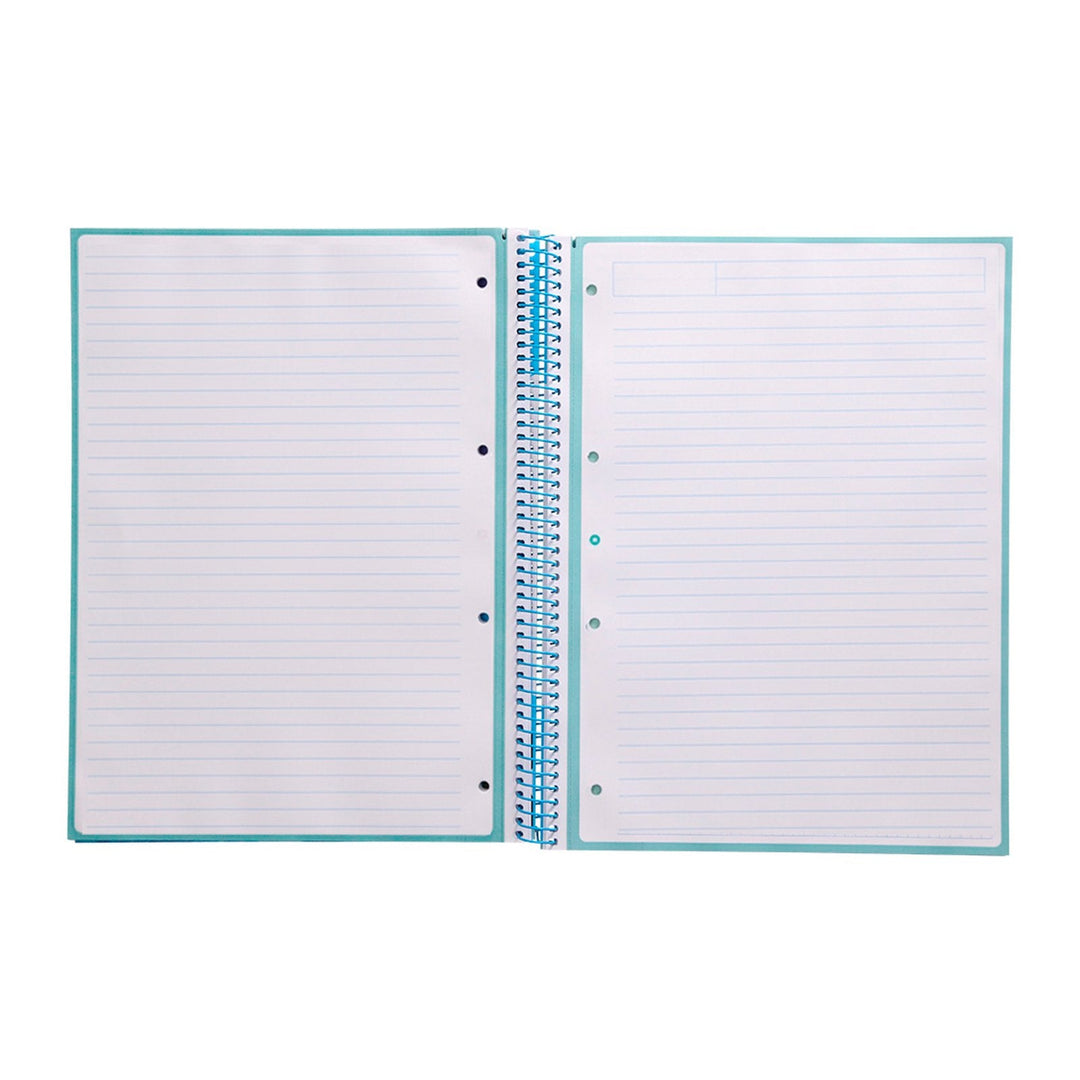 Antartik - Cuaderno Espiral A4 Micro Tapa Dura 80h 90gr Raya 5mm 1 Banda 4 Tal. Celeste