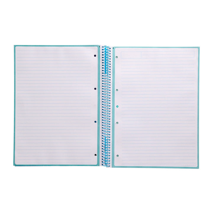 Antartik - Cuaderno Espiral A4 Micro Tapa Dura 80h 90gr Raya 5mm 1 Banda 4 Tal. Celeste