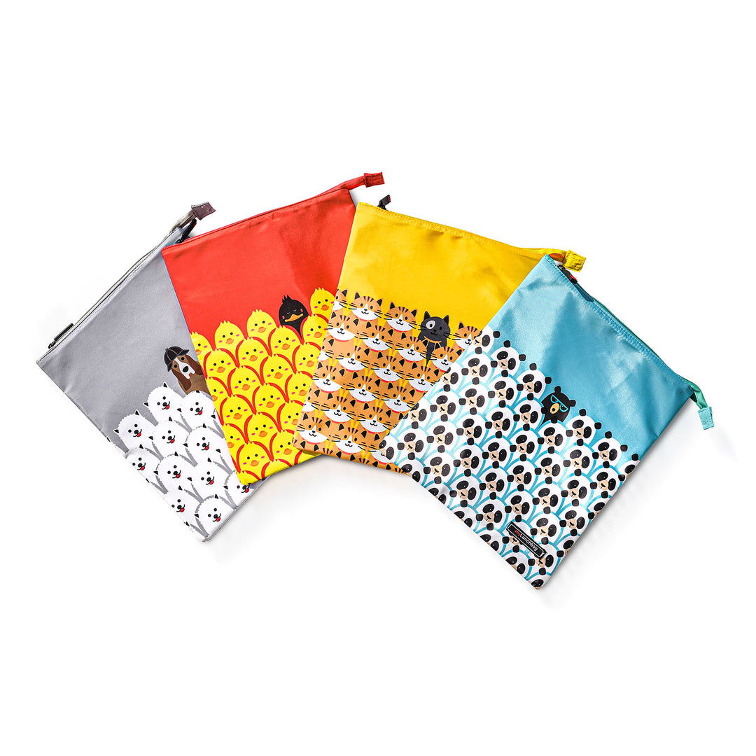 IRIS Snack Bag Friends - Bolsa Porta Meriendas Infantil Flexible y Plegable. Cats