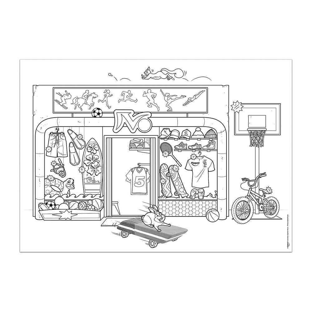 MAPED - Set de 15 Manteles Individuales para Colorear. Fucsia