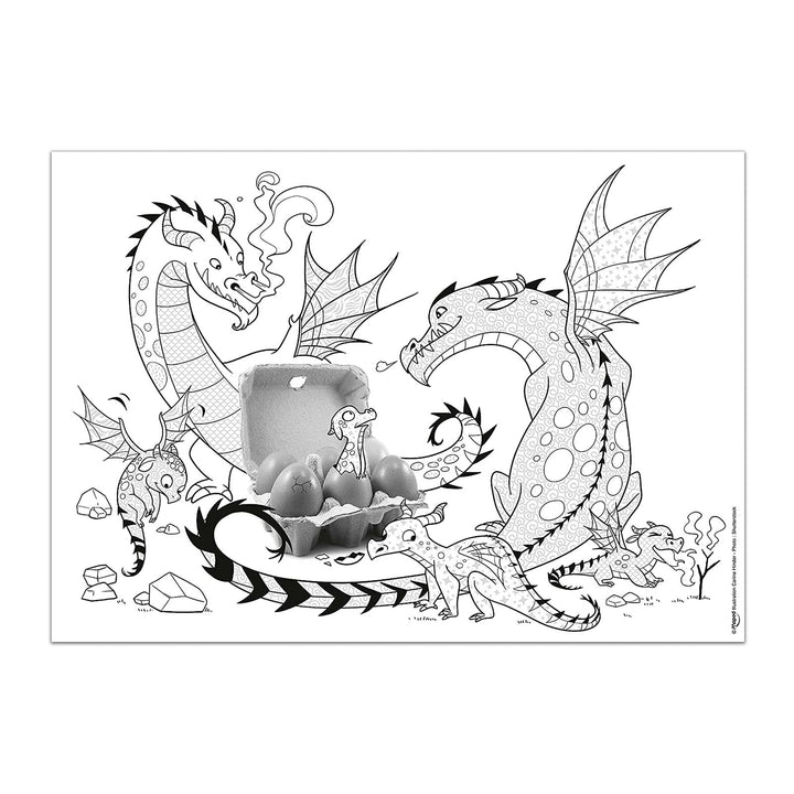 MAPED - Set de 15 Láminas Mágicas para Colorear con Rotuladores. Rojo