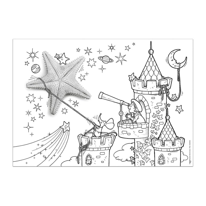 MAPED - Set de 15 Manteles Individuales para Colorear. Azul