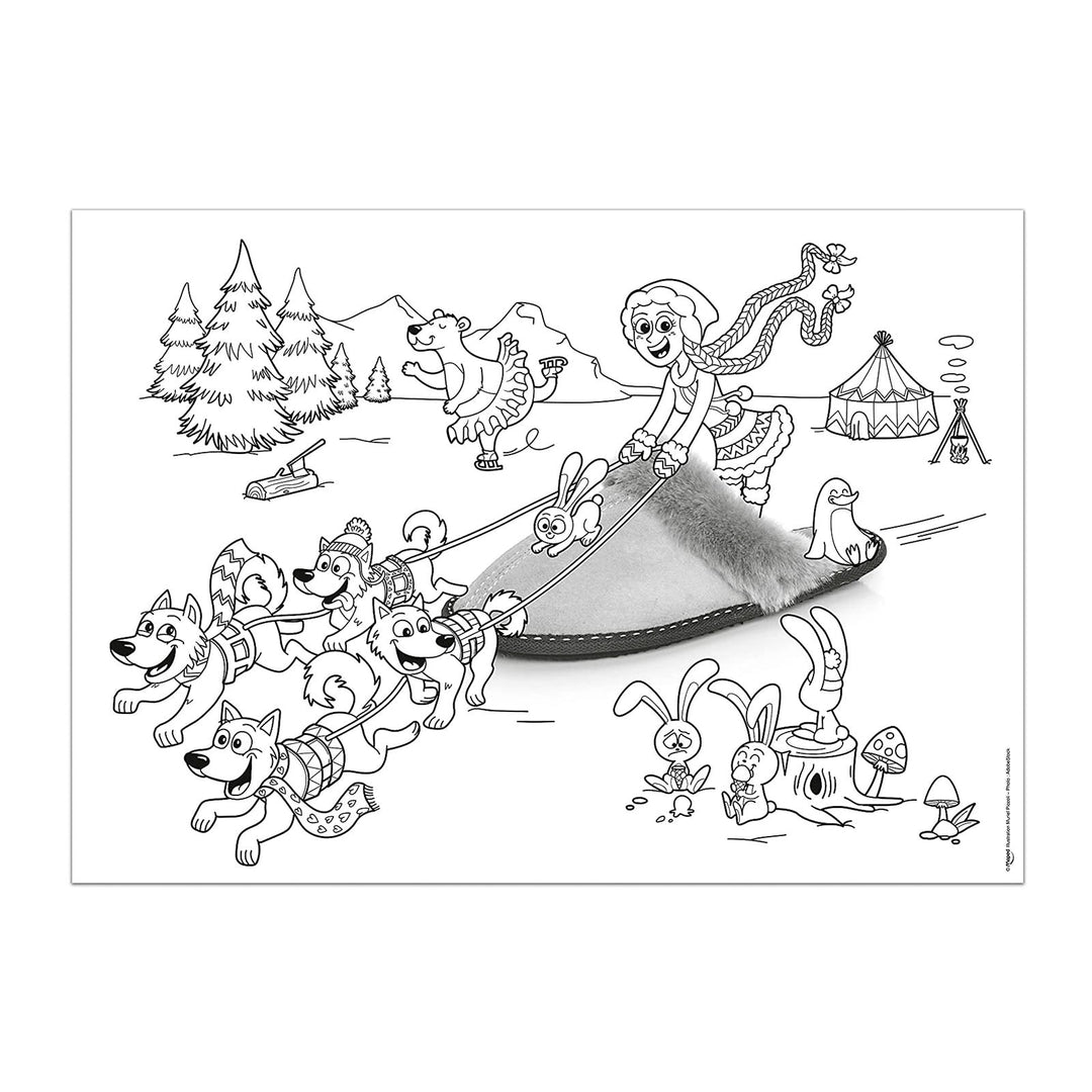 MAPED - Set de 15 Manteles Individuales para Colorear. Azul