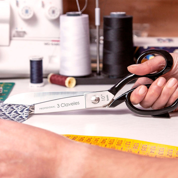 3 Claveles - Tijeras Multiuso Profesionales Forjadas Tipo Sastre de 20 cm - 8"