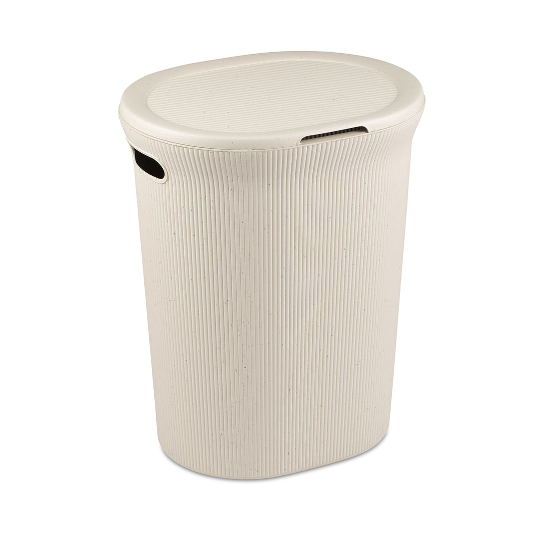 TATAY Ecohome - Cesto Ropa Alto para Colada 40L con Tapa. Beige