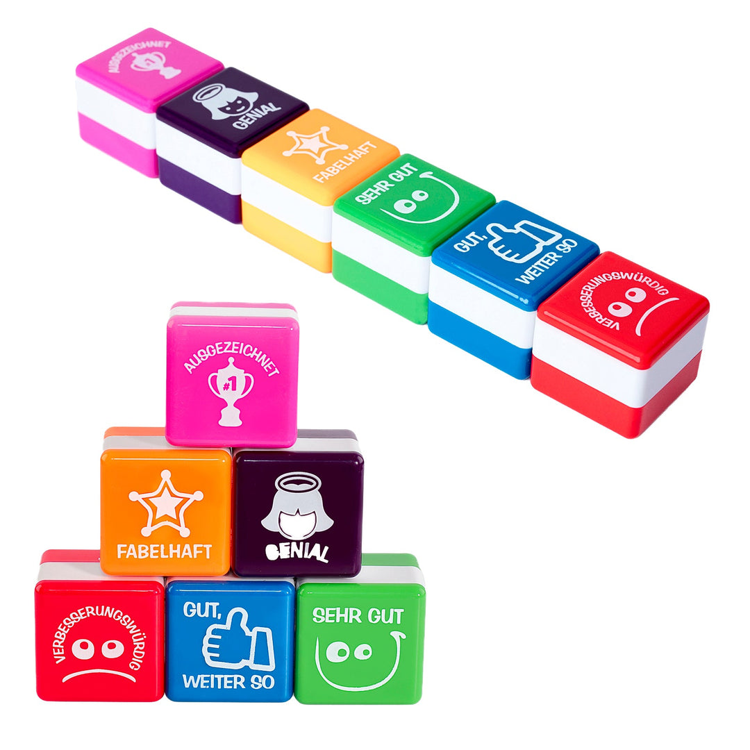 Office Box - Set de 6 Sellos de Motivación Especial Profesores. Idioma Alemán