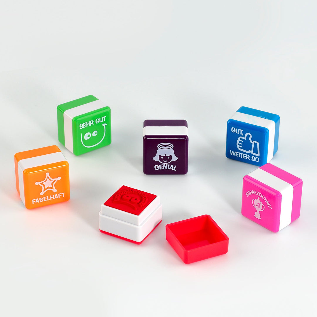 Office Box - Set de 6 Sellos de Motivación Especial Profesores. Idioma Alemán