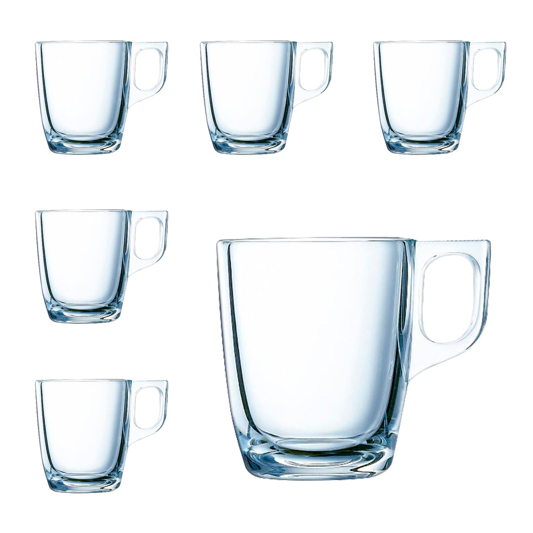 Luminarc Nuevo - Juego de 6 Tazas de Café de 9 cl en Vidrio Templado Extra Resistente