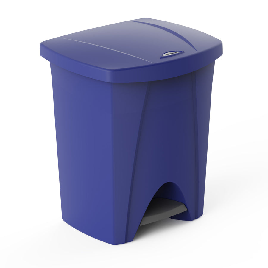 Plastiken Nature - Cubo de Basura con Pedal 25L para Cocina y Baño. Azul Oscuro