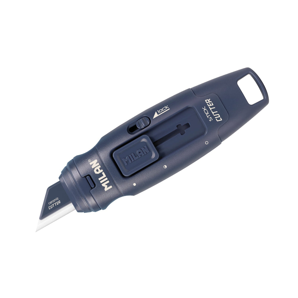 MILAN 6010108B - Cutter Pequeño Hoja Cerámica, Edición STICK serie 1918, Azul Marino