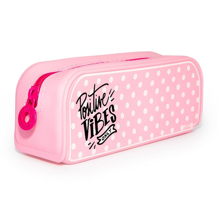Office Box - Estuche Escolar de Silicona con Tacto Suave. Edición Positive Vibes
