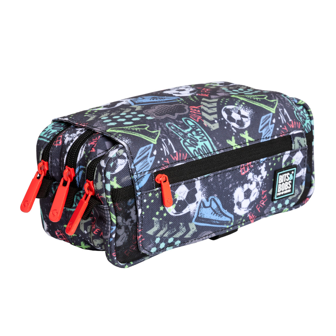 Grafoplás Design - Estuche Portatodo Triple con Solapa para Material Escolar. Match