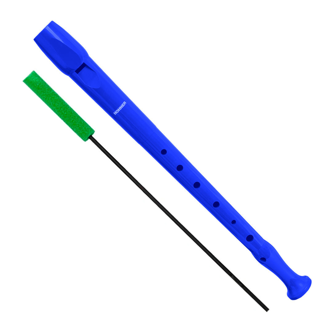 HOHNER Melody - Flauta Escolar Soprano Dulce con Funda y Varilla de Limpieza. Azul