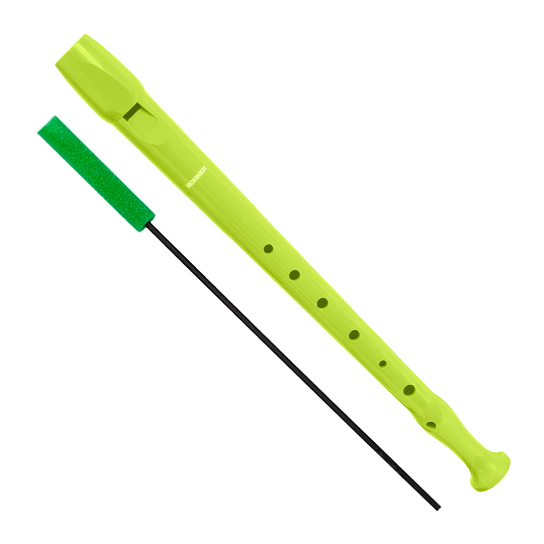 HOHNER Melody - Flauta Escolar Soprano Dulce con Funda y Varilla de Limpieza. Verde
