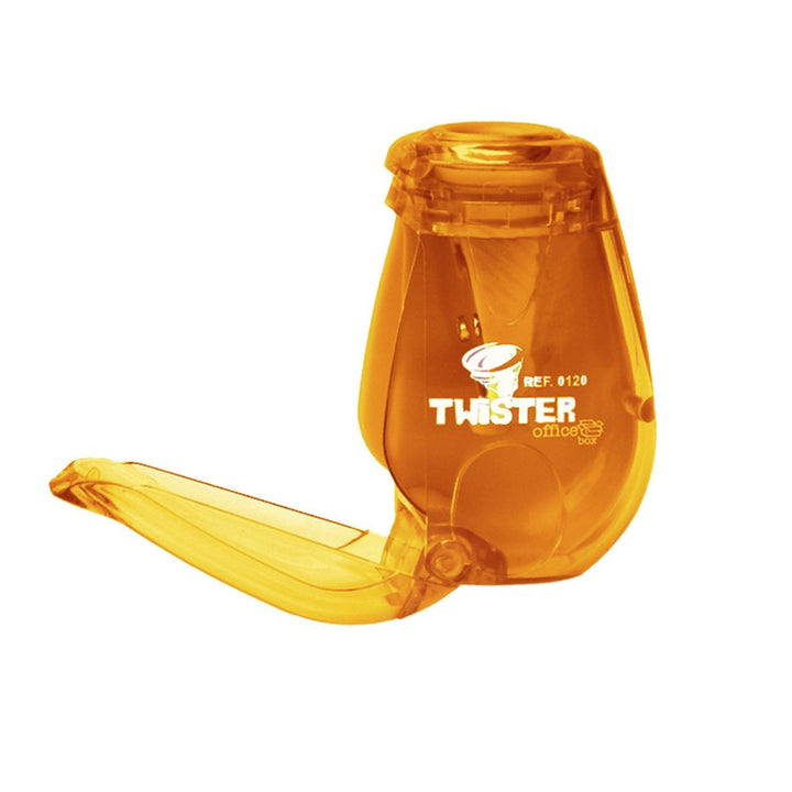 SDI Twister - Sacapuntas con Depósito de Residuos Transparente. Naranja