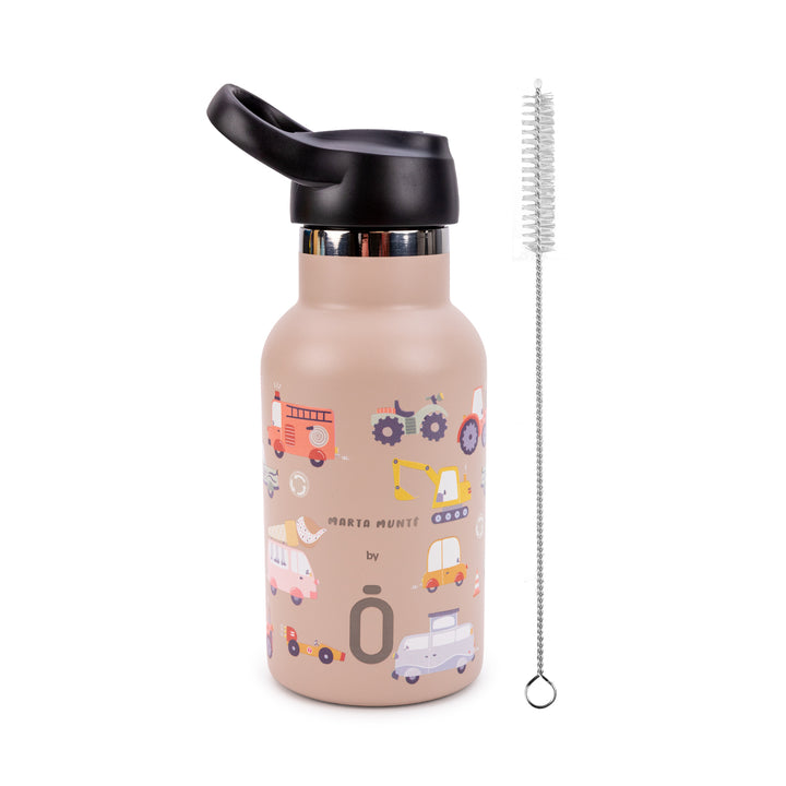 Runbott Marta Munté - Botella Térmica Infantil de 0.35L con Interior Cerámico. Road Topo