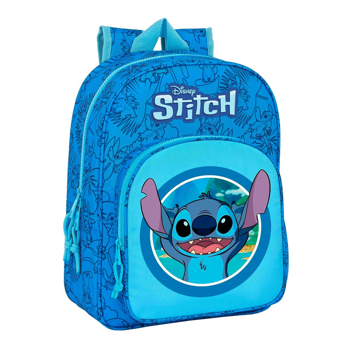 SAFTA - Mochila Infantil Adaptable a Carro Stitch. Azul