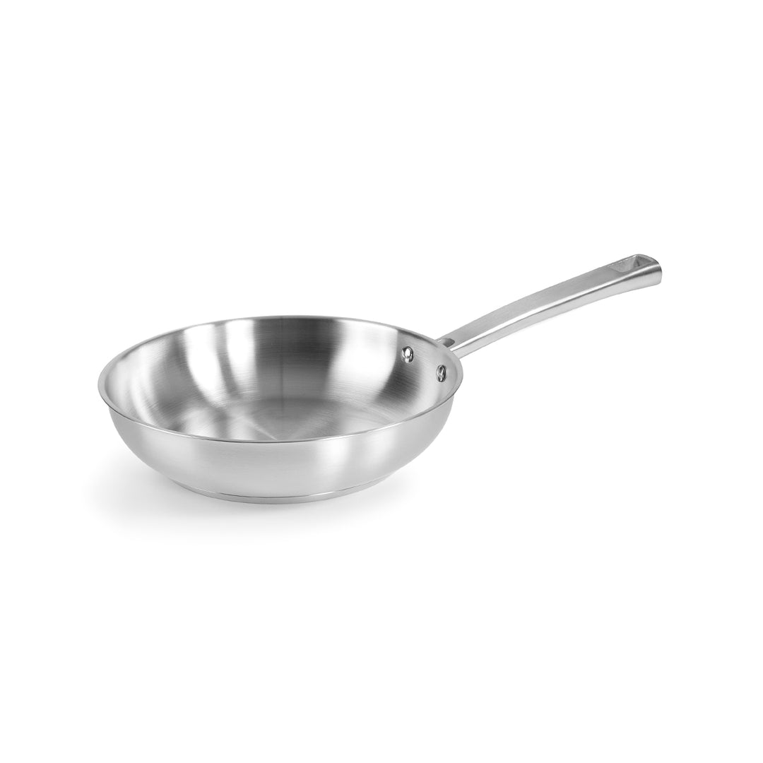 LACOR Foodie - Sartén 22 cm en Acero Inoxidable con Fondo Termo Difusor. Apta Inducción