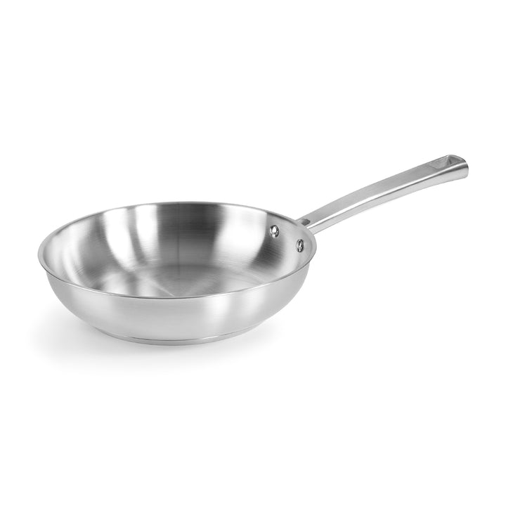 LACOR Foodie - Sartén 28 cm en Acero Inoxidable con Fondo Termo Difusor. Apta Inducción