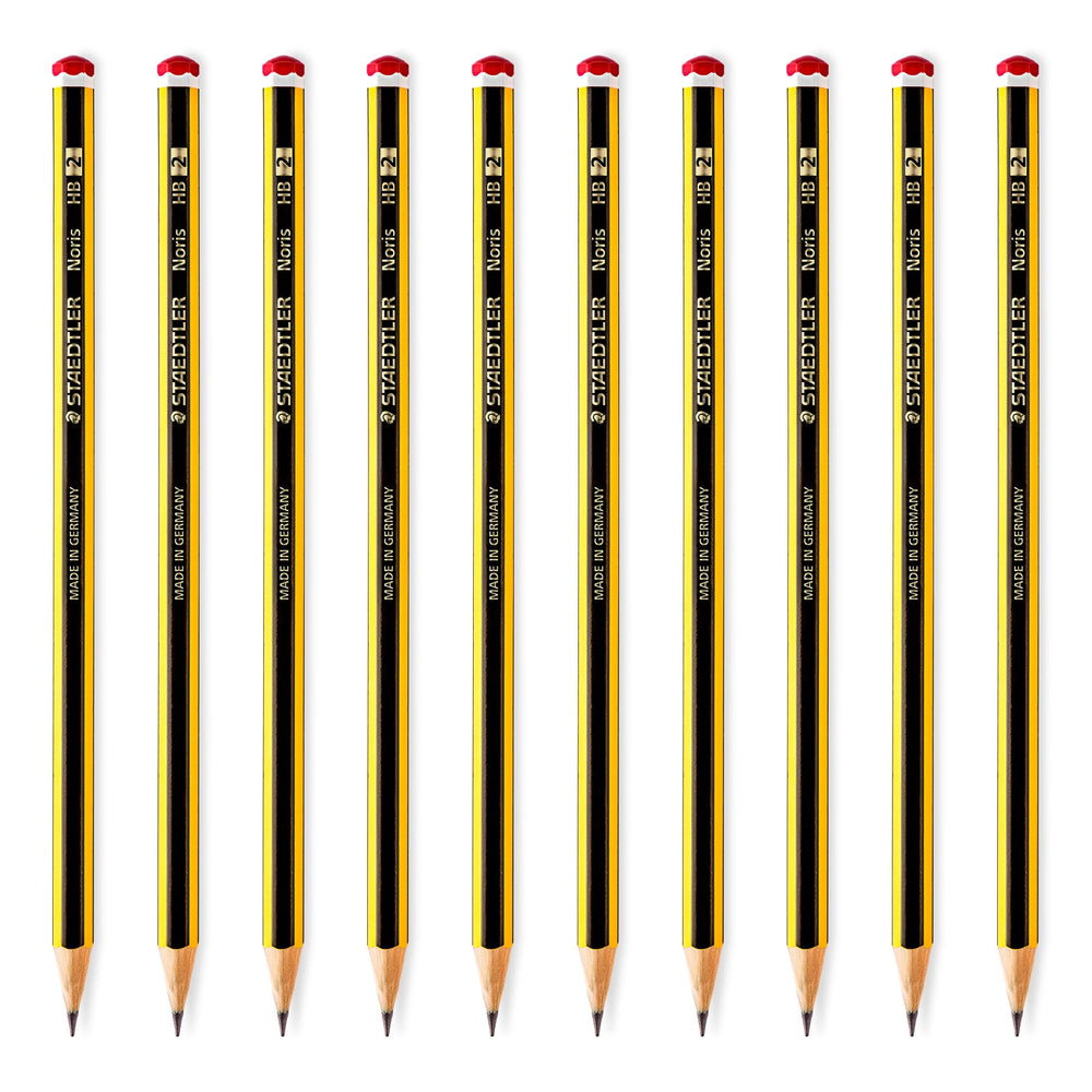 STAEDTLER - Set de 10 Lápices de Grafito Hexagonal 2HB, Madera Certificada Etiqueta PECF