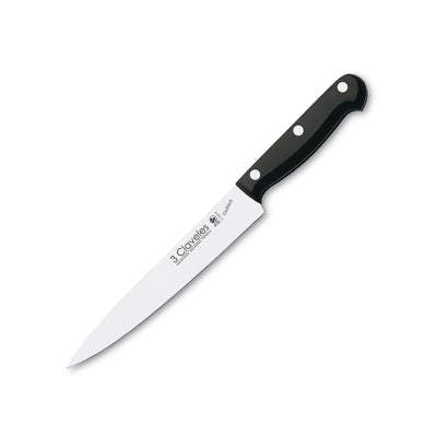 3 Claveles Uniblock - Cuchillo Profesional para Filetear Pescado 17 cm Acero Inoxidable. Mango POM