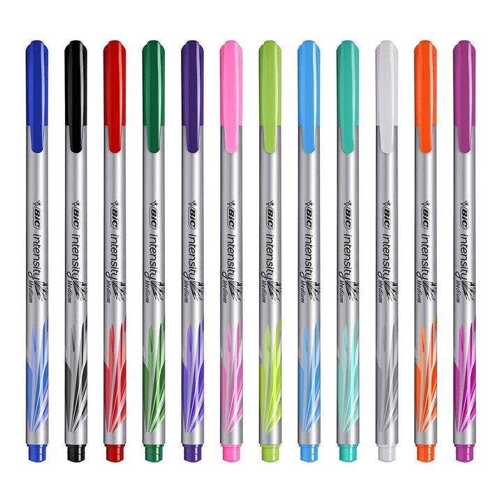 BIC 964893 - Estuche de 12 Rotuladores de Colores INTENSITY Medium Larga Duración