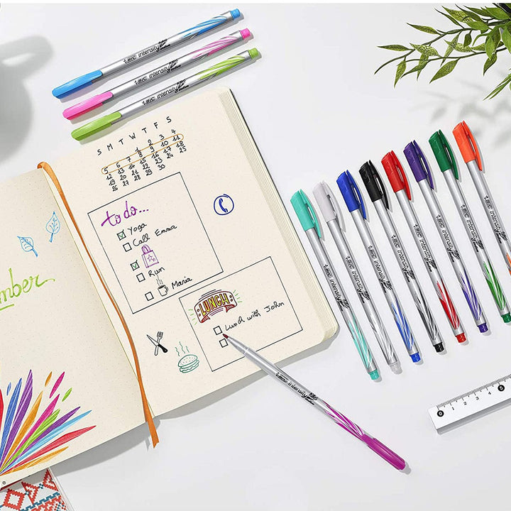 BIC 964893 - Estuche de 12 Rotuladores de Colores INTENSITY Medium Larga Duración