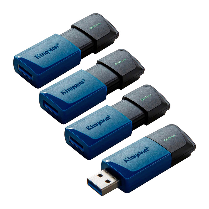 Kingston DTXM - Pack 4 Memorias Flash USB-C 3.2 DataTraveler Exodia M 64GB Azul