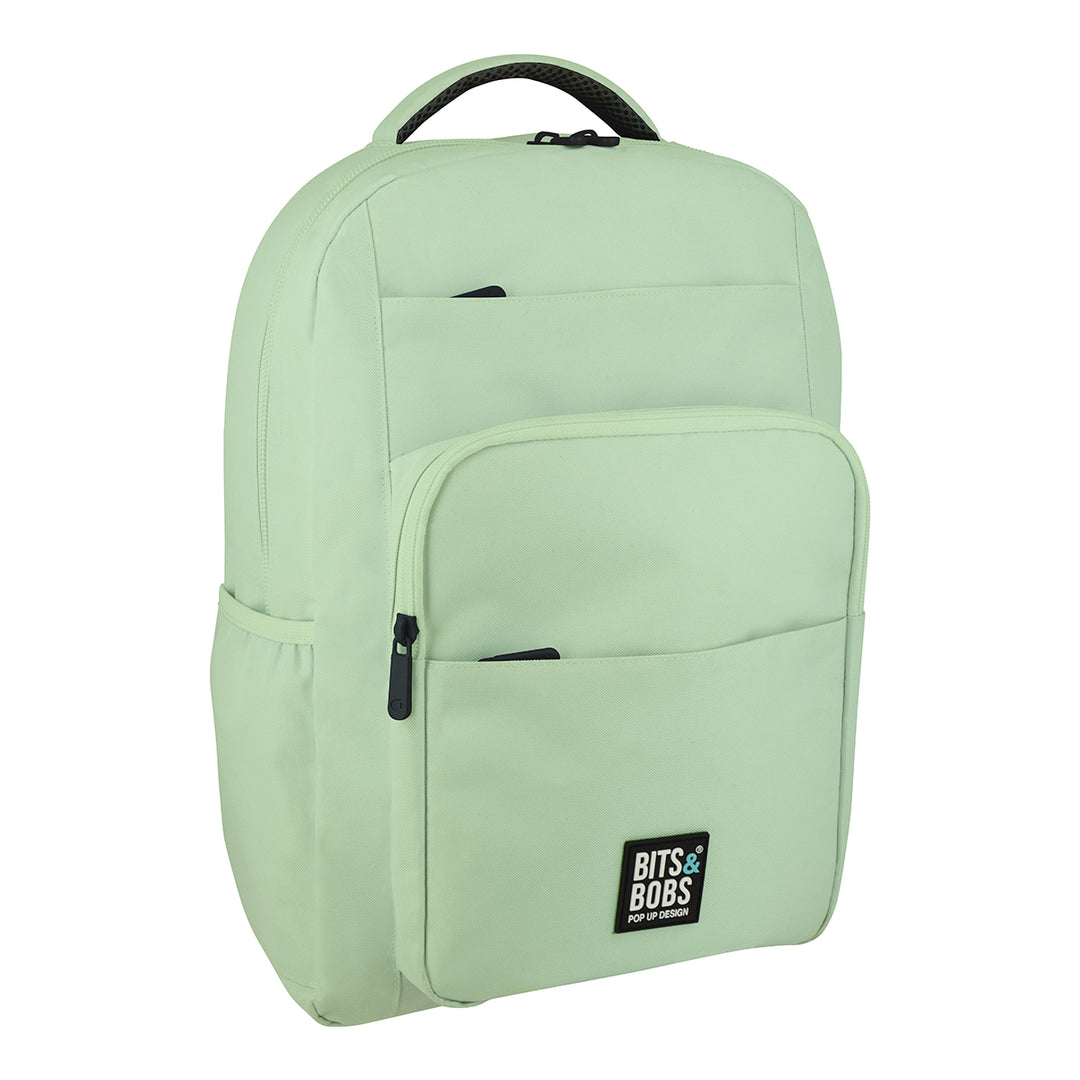 Grafoplás TidyBag - Mochila Juvenil de Multiples Bolsillos y Cremalleras para Portatil. Mint Soft