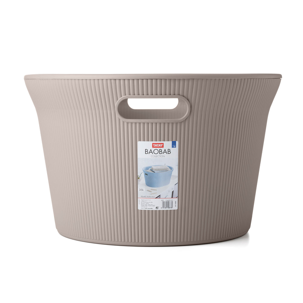 TATAY Baobab - Cesto Ropa Limpia para Colada 35L con Asas. Taupe