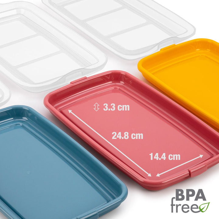 IBILI Deli - Recipiente Rectangular Apilable con Tapa Porta Embutidos y Alimentos. Verde