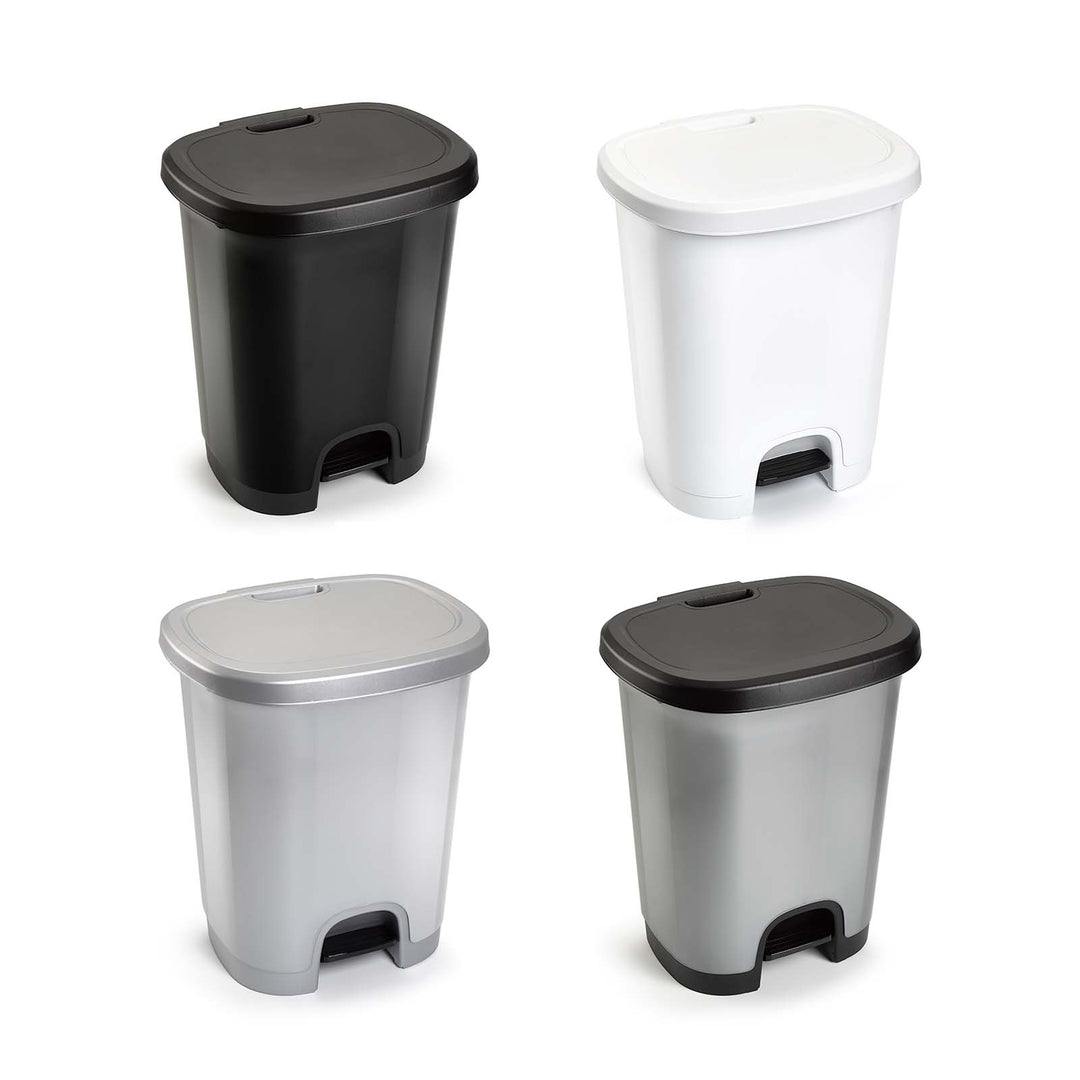 Plastic Forte - Cubo de Basura 18L con Apertura de Pedal. Negro