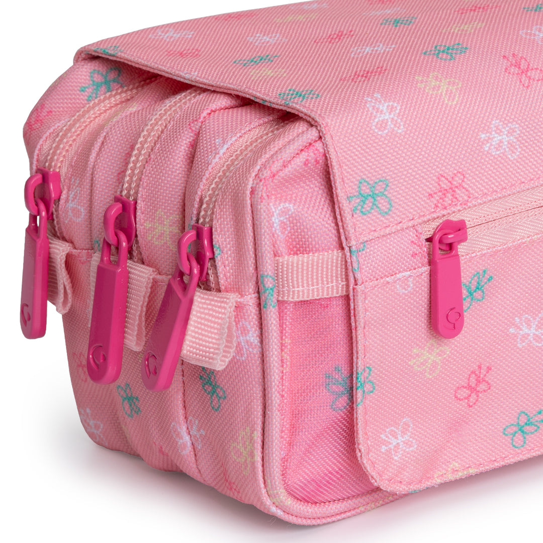 ColePack Design - Estuche Triple de 3 Cremalleras con Material Escolar Incluido. Mafalda Baby Cart