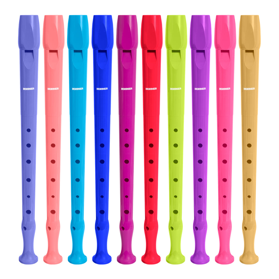 HOHNER Melody - Flauta Escolar Soprano Dulce con Funda y Varilla de Limpieza. Azul