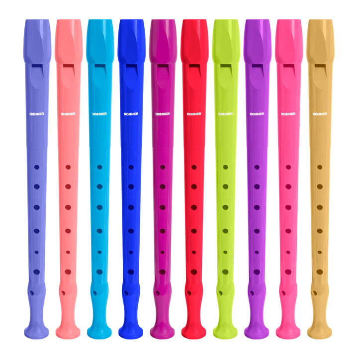 HOHNER Melody - Flauta Escolar Soprano Dulce con Funda y Varilla de Limpieza. Celeste