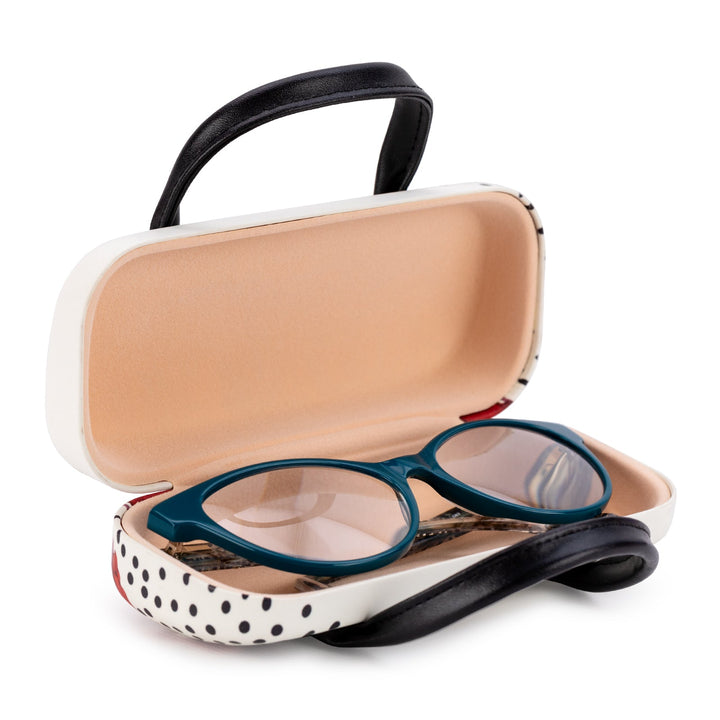 JAVIER Flamenca - Kit de Abanico Plegable y Funda para Gafas Rígida a Conjunto